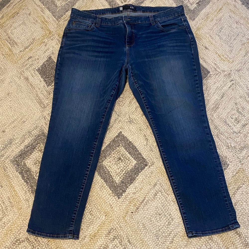 Kut from the Kloth Dark Blue Catherine Jeans Size 18W